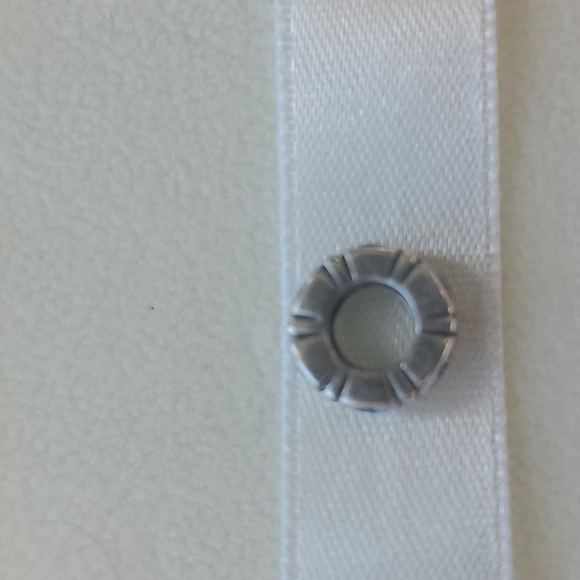 Pandora Blue CZ Trinity Spacer Charm - Picture 2 of 3